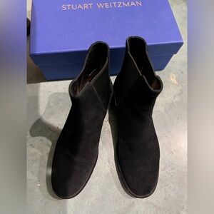 EUC Stuart weitzman Liane Chelsea boot suede black size 6M